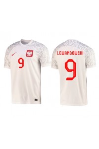 Polen Robert Lewandowski #9 Fotballdrakt Hjemme Klær VM 2022 Korte ermer